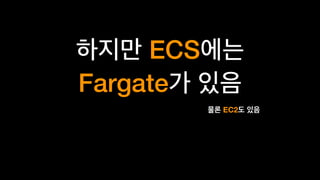 ECS
Fargate
EC2
 