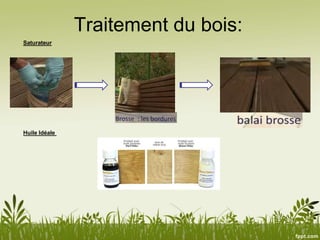 Traitement du bois:
Saturateur
Huile Idéale
 