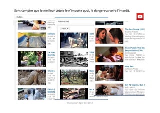 Sans compter que le meilleur côtoie le n’importe quoi, le dangereux voire l’interdit.
Musiques en ligne Dec 2014
 