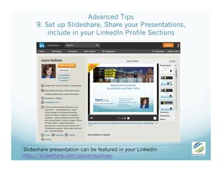 LinkedIn Top Ten Tips - Essentials and Advanced | PPT