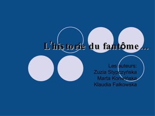 L’historie du fant ô me… Les auteurs: Zuzia Stypczyńska Marta Konwińska Klaudia Falkowska 