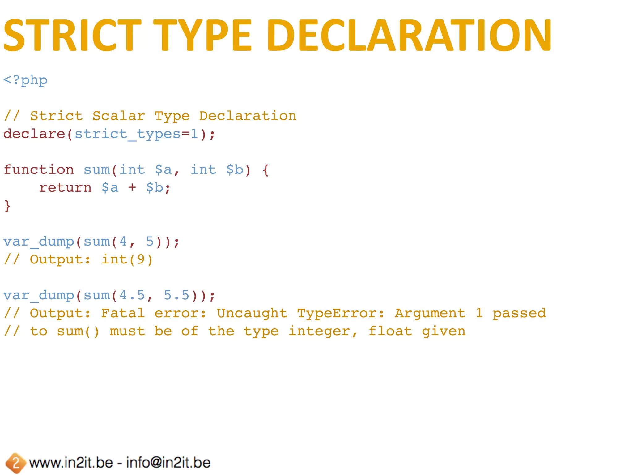NULLABLE	TYPE
<?php
class Foo
{
    protected $bar;
    public function __construct(string $bar = null)
    {
         if (null !== $bar) {
             $this->bar = $bar;
         }
    }
    public function getBar(): string
    {
        return $this->bar;
    }
}
$foo = new Foo();
$bar = $foo->getBar();
var_dump($bar);
 