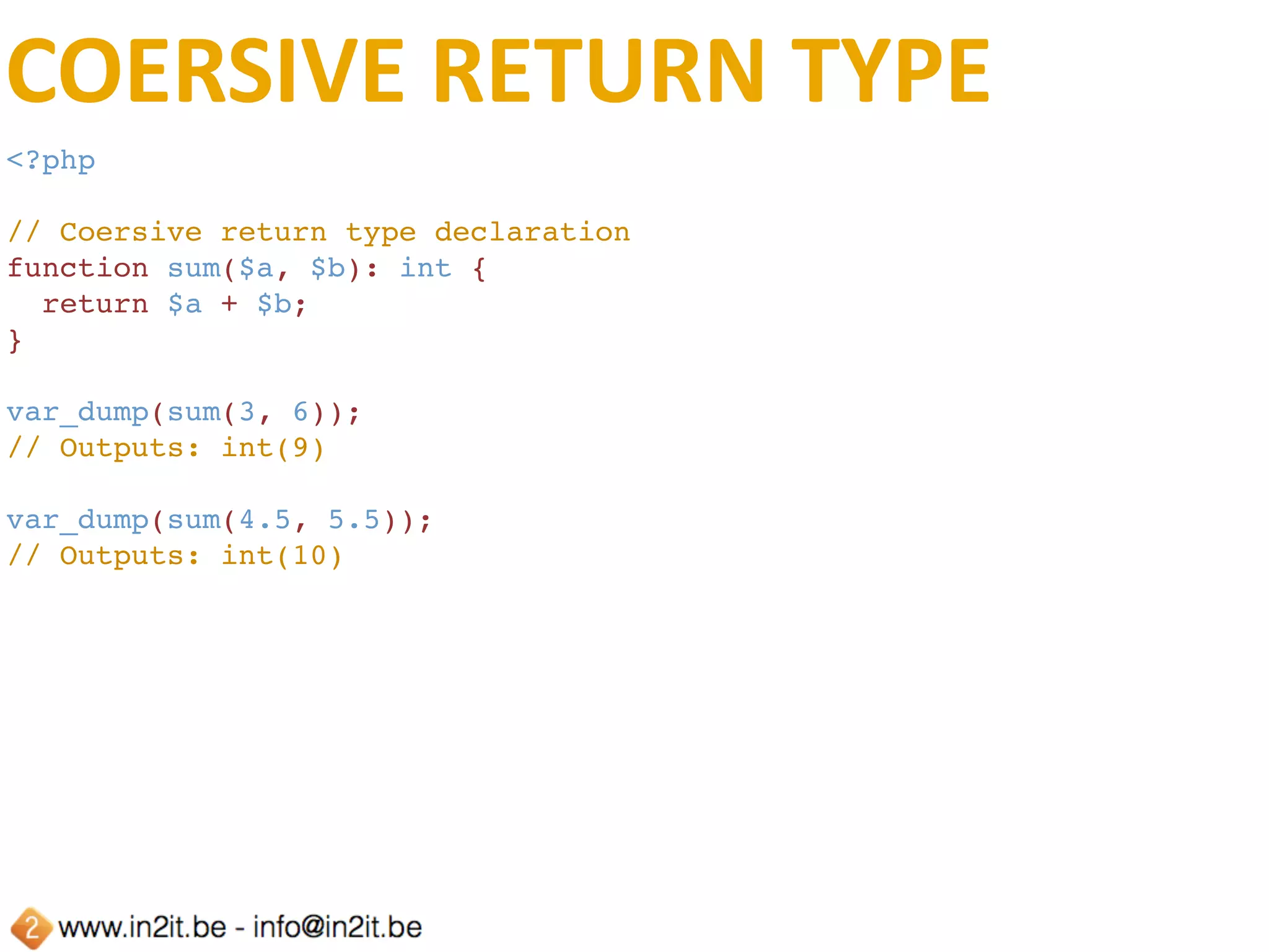 NULLABLE	TYPE
<?php
class Foo
{
    protected $bar;
    public function __construct(?string $bar = null)
    {
         if (null !== $bar) {
             $this->bar = $bar;
         }
    }
    public function getBar(): ?string
    {
        return $this->bar;
    }
}
$foo = new Foo();
$bar = $foo->getBar();
var_dump($bar);
 