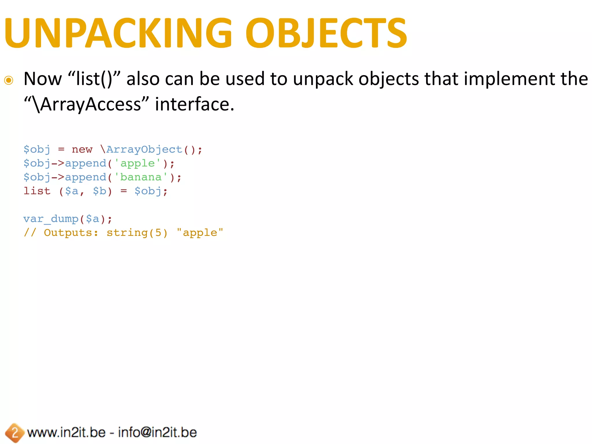 HTTP/2	SERVER	PUSH	SUPPORT	IN	EXT/CURL
๏ CURLMOPT_PUSHFUNCTION	
๏ CURL_PUSH_OK	
๏ CURL_PUSH_DENY
 