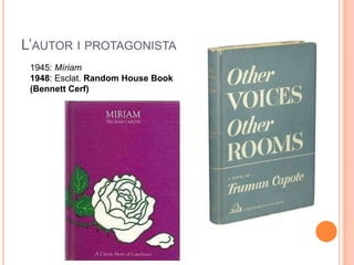 L’AUTOR I PROTAGONISTA
 1945: Míriam
 1948: Esclat. Random House Book
 (Bennett Cerf)
 