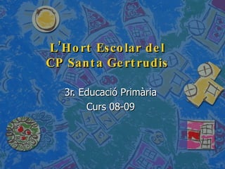 L’Hort Escolar del CP Santa Gertrudis 3r. Educació Primària Curs 08-09 