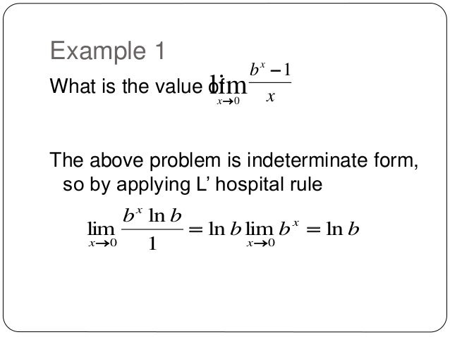 L’ hospital rule to solve calculus problems