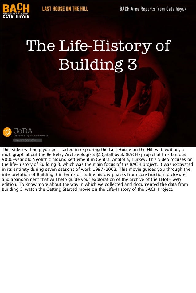 The Life-History of
Building 3

CoDA

Center for Digital Archaeology

www.codifi.info

This video will help you get starte...