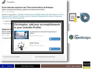 Institut Mines-Télécom
Des certificats qui comptent
25-mai-14 MOOC - agent mutagène40
 