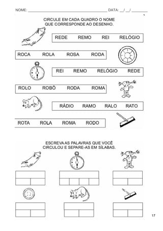 17
NOME: ________________________________________ DATA: __/ __/ ________
 