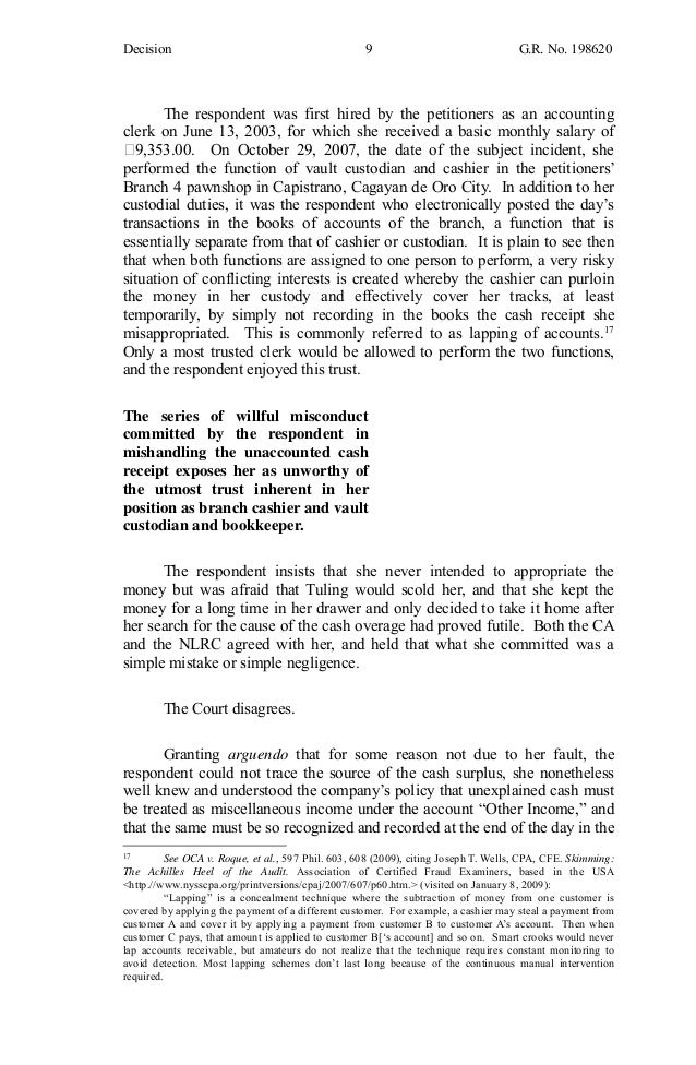 PJ Lhuiller Inc Et Al Versus Flordeliz Velayo G R No