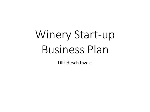 winery startup business plan