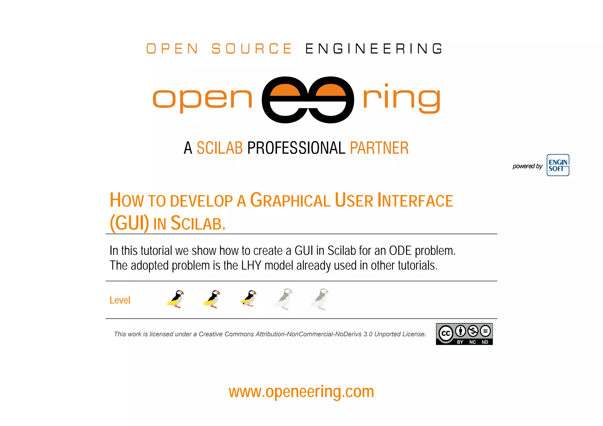 How to develop a Graphical User Interface (GUI) in Scilab | PDF