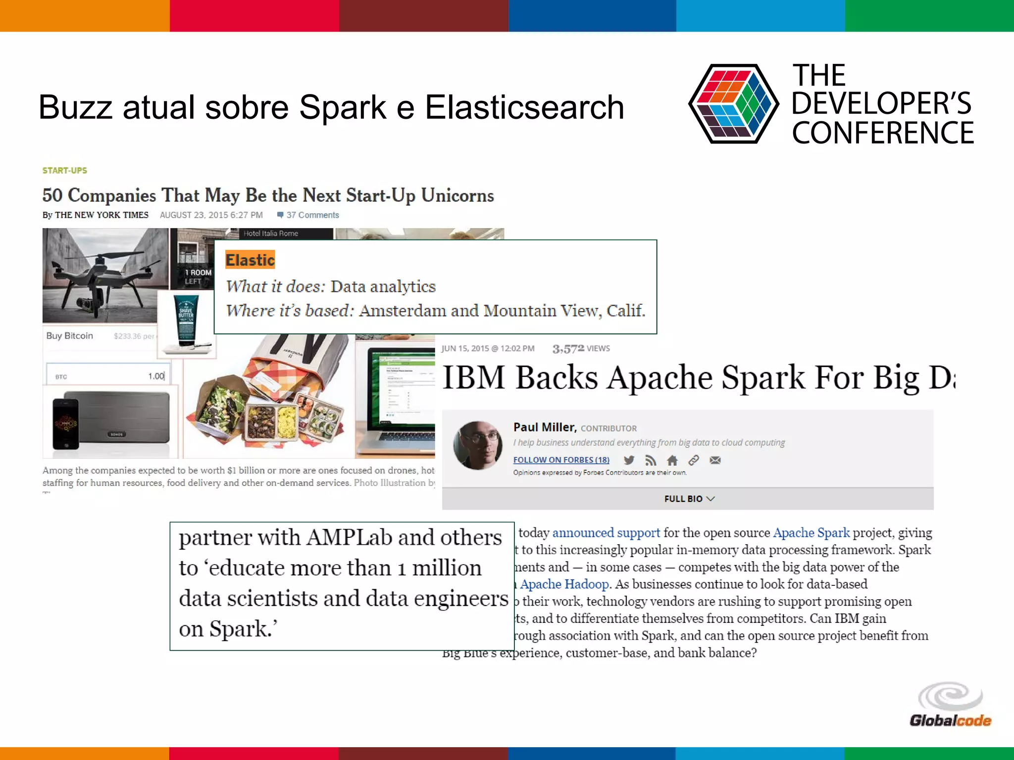 Globalcode – Open4education
Buzz atual sobre Spark e Elasticsearch
 