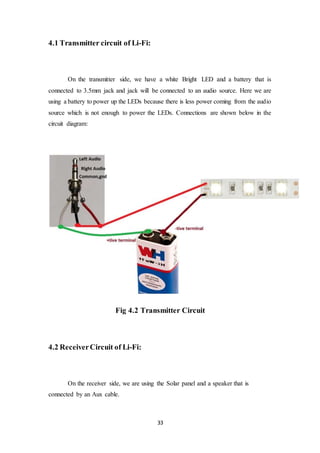 Li-Fi Audio Transmission Project Documentation/Report | DOCX