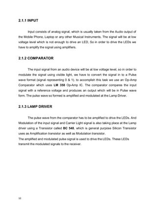 Audio signal transmission using Li-Fi. | PDF