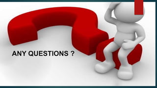 ANY QUESTIONS ?
 