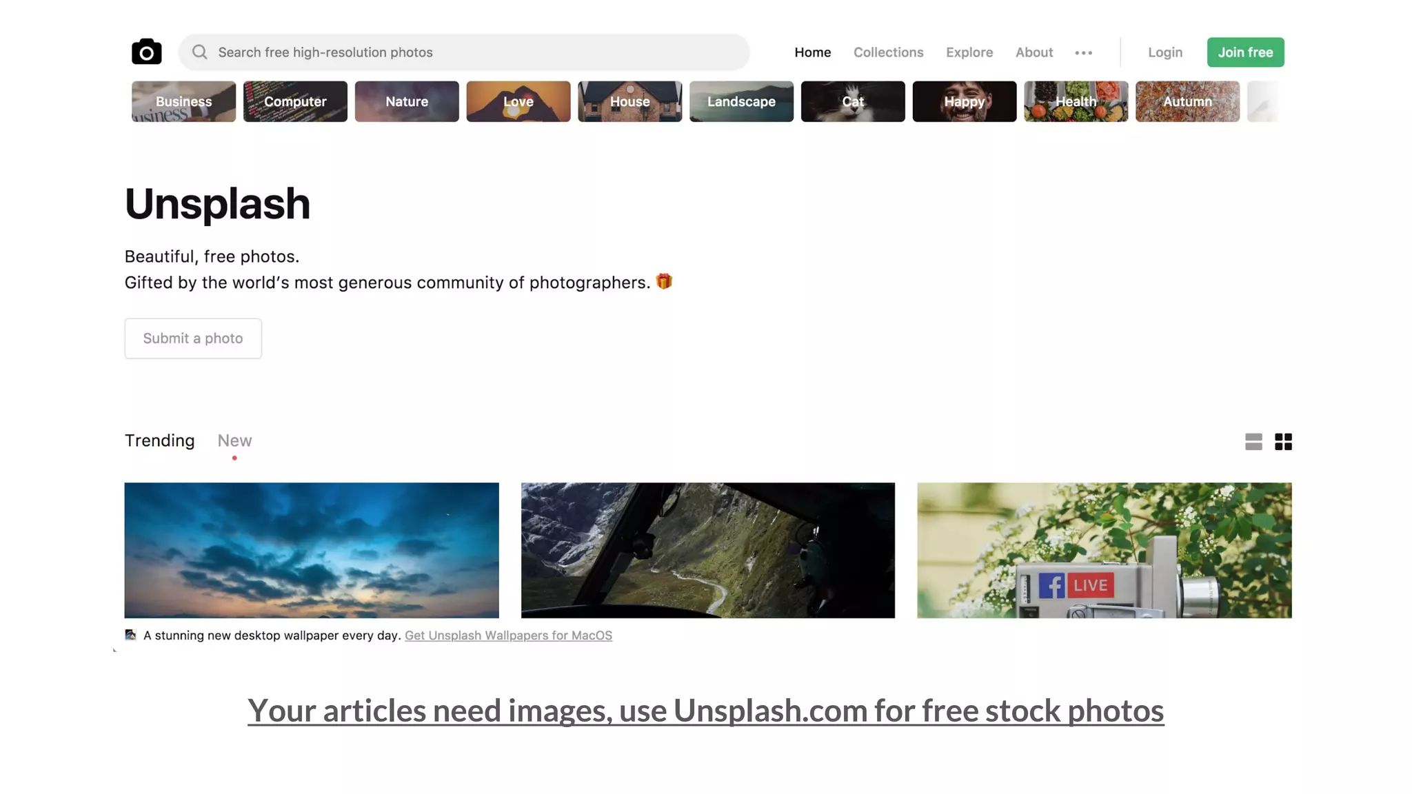 Your articles need images, use Unsplash.com for free stock photos
 