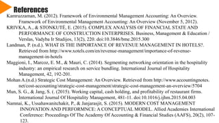 References
Kamruzzaman, M. (2012). Framework of Environmental Management Accounting: An Overview.
Framework of Environmental Management Accounting: An Overview (November 5, 2012).
KRIVKA, A., & STONKUTĖ, E. (2015). COMPLEX ANALYSIS OF FINANCIAL STATE AND
PERFORMANCE OF CONSTRUCTION ENTERPRISES. Business, Management & Education /
Verslas, Vadyba Ir Studijos, 13(2), 220. doi:10.3846/bme.2015.300
Landman, P. (n.d.). WHAT IS THE IMPORTANCE OF REVENUE MANAGEMENT IN HOTELS?.
Retrieved from http://www.xotels.com/en/revenue-management/importance-of-revenue-
management-in-hotels
Maggioni, I., Marcoz, E. M., & Mauri, C. (2014). Segmenting networking orientation in the hospitality
industry: an empirical research on service bundling. International Journal of Hospitality
Management, 42, 192-201.
Mohan A.(n.d.) Strategic Cost Management: An Overview. Retrieved from http://www.accountingnotes.
net/cost-accounting/strategic-cost-management/strategic-cost-management-an-overview/5704
Mun, S. G., & Jang, S. (. (2015). Working capital, cash holding, and profitability of restaurant firms.
International Journal Of Hospitality Management, 481-11. doi:10.1016/j.ijhm.2015.04.003
Namnai, K., Ussahawanitchakit, P., & Janjarasjit, S. (2015). MODERN COST MANAGEMENT
INNOVATION AND PERFORMNCE: A CONCEPTUAL MODEL. Allied Academies International
Conference: Proceedings Of The Academy Of Accounting & Financial Studies (AAFS), 20(2), 107-
123.
 