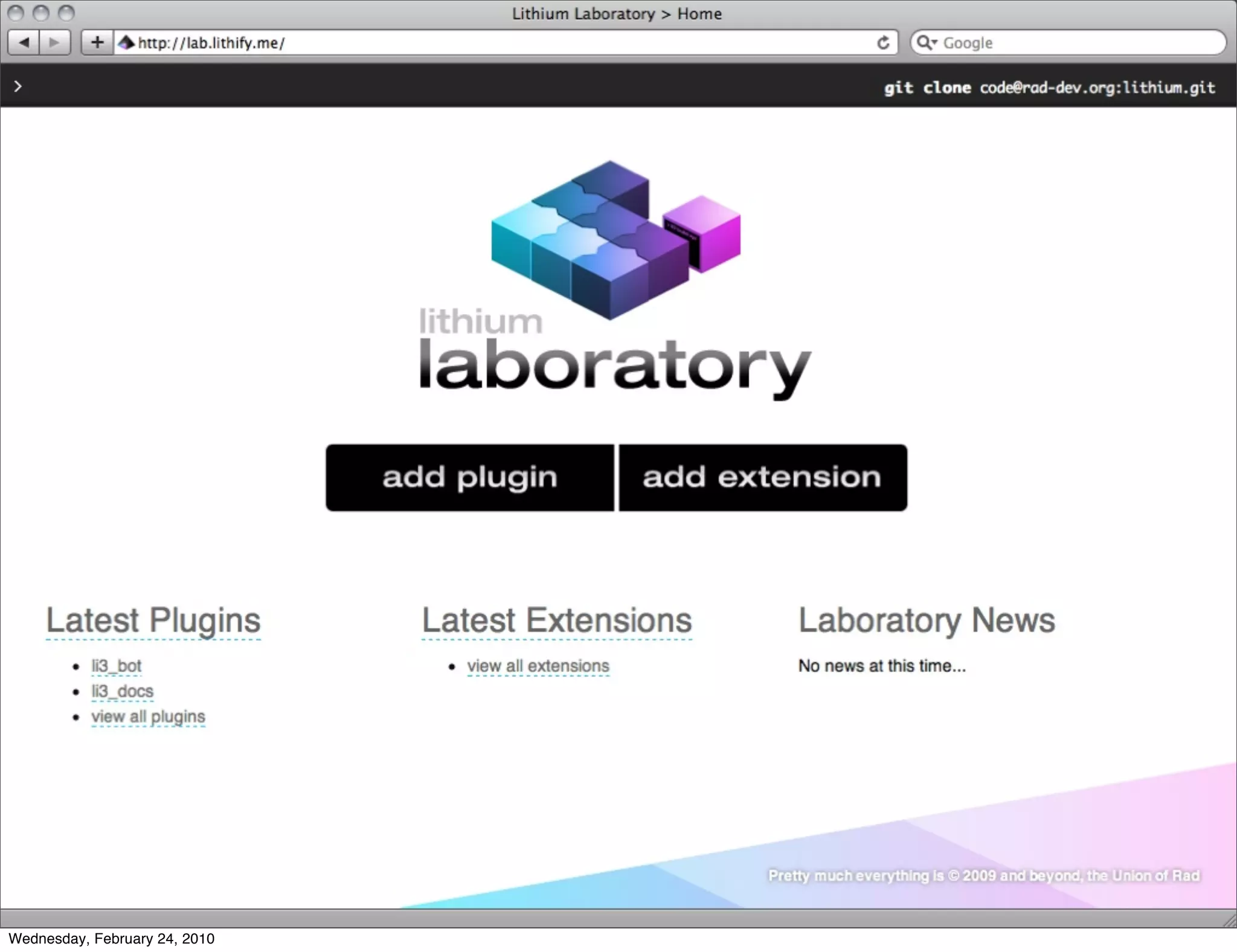 Wednesday, February 24, 2010
 