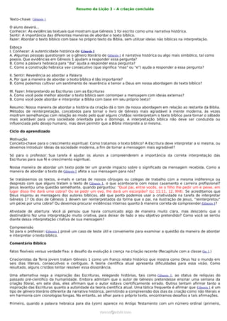 Resumo da Lição 3 – A criação concluída


Texto-chave: Gênesis 1

O aluno deverá...
Conhecer: As evidências textuais que mostram que Gênesis 1 foi escrito como uma narrativa histórica.
Sentir: A importância das diferentes maneiras de abordar o texto bíblico.
Fazer: Abordar o texto bíblico com base no próprio texto da Bíblia, sem utilizar ideias não bíblicas na interpretação.

Esboço
I. Conhecer: A autenticidade histórica de Gênesis 1
A. Algumas pessoas questionam se o gênero literário de Gênesis 1 é narrativa histórica ou algo mais simbólico, tal como
poesia. Que evidências em Gênesis 1 ajudam a responder essa pergunta?
B. Como a palavra hebraica para "dia" ajuda a responder essa pergunta?
C. Como a construção hebraica vav consecutivo (que significa "mas" ou "e") ajuda a responder a essa pergunta?

II. Sentir: Reverência ao abordar a Palavra
A. Por que a maneira de abordar o texto bíblico é tão importante?
B. Como podemos cultivar um sentimento de reverência e temor a Deus em nossa abordagem do texto bíblico?

III. Fazer: Interpretando as Escrituras com as Escrituras
A. Como você pode melhor abordar o texto bíblico sem corromper a mensagem com ideias externas?
B. Como você pode abordar e interpretar a Bíblia com base em seu próprio texto?

Resumo: Nossa maneira de abordar a história da criação dá o tom da nossa abordagem em relação ao restante da Bíblia.
Métodos de reinterpretação, concebidos para tornar o livro de Gênesis mais agradável à mente moderna, às vezes
mostram semelhanças com relação ao modo pelo qual alguns cristãos reinterpretam o texto bíblico para tornar o sábado
mais aceitável para uma sociedade orientada para o domingo. A interpretação bíblica não deve ser conduzida ou
influenciada pelo desejo humano, mas deve permitir que a Bíblia interprete a si mesma.

Ciclo do aprendizado

Motivação
Conceito-chave para o crescimento espiritual: Como tratamos o texto bíblico? A Escritura deve interpretar a si mesma, ou
devemos introduzir ideias da sociedade moderna, a fim de tornar a mensagem mais agradável?

Só para o professor: Sua tarefa é ajudar os alunos a compreenderem a importância da correta interpretação das
Escrituras para sua fé e crescimento espiritual.

Nossa maneira de abordar um texto pode ter um grande impacto sobre o significado da mensagem recebida. Como a
maneira de abordar o texto de Gênesis 1 afeta a sua mensagem para nós?

Se tratássemos os textos, e-mails e cartas de nossos cônjuges ou colegas de trabalho com a mesma indiferença ou
desprezo com que alguns tratam o texto de Gênesis 1, o que aconteceria com nosso casamento e carreira profissional?
Jesus levantou uma questão semelhante, quando perguntou: "Qual pai, entre vocês, se o filho lhe pedir um e peixe, em
lugar disso lhe dará uma cobra? Ou se pedir um ovo, lhe dará um escorpião? (Lc 11:11, 12, NVI). Se acreditamos que
Deus inspirou as mensagens dos autores bíblicos, até que ponto podemos usar a criatividade na tarefa de interpretar
Gênesis 1? Os dias de Gênesis 1 devem ser reinterpretados da forma que o pai, na ilustração de Jesus, "reinterpretou"
um peixe por uma cobra? Ou devemos procurar evidências internas quanto à maneira correta de compreender Gênesis 1?

Atividade de abertura: Você já pensou que havia comunicado algo de maneira muito clara, mas descobriu que o
destinatário fez uma interpretação muito criativa, para deixar de lado o seu objetivo pretendido? Como você se sentiu
diante dessa interpretação criativa de sua mensagem?

Compreensão
Só para o professor: Gênesis 1 provê um caso de teste útil e conveniente para examinar a questão da maneira de abordar
e interpretar o texto bíblico.

Comentário Bíblico

Fatos flexíveis versus verdade fixa: o desafio da evolução à crença na criação recente (Recapitule com a classe Gn 1.)

Criacionistas da Terra jovem tratam Gênesis 1 como um franco relato histórico que mostra como Deus fez o mundo em
seis dias literais, consecutivos e contíguos. A teoria científica atual apresenta dificuldades para essa visão. Como
resultado, alguns cristãos tentar resolver essa dissonância.

Uma alternativa nega a inspiração das Escrituras, relegando histórias, tais como Gênesis 1, ao status de relíquias do
passado pré-científico da humanidade. Embora admitam que o autor de Gênesis pretendesse ensinar uma semana da
criação literal, em sete dias, eles afirmam que o autor estava cientificamente errado. Outros tentam afirmar tanto a
inspiração das Escrituras quanto a autoridade da teoria científica atual. Uma tática frequente é afirmar que Gênesis 1 é um
tipo de gênero literário diferente da narrativa histórica, permitindo a compreensão dos dias da criação como não literais e
em harmonia com cronologias longas. No entanto, ao olhar para o próprio texto, encontramos desafios a tais afirmações.

Primeiro, quando a palavra hebraica para dia (yom) aparece no Antigo Testamento com um número ordinal (primeiro,

                                                     ramos@advir.com
 