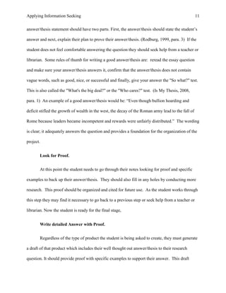 Li802 Applying Information Seeking Models to Student Research