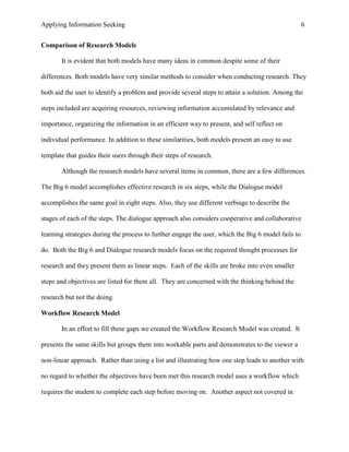 Li802 Applying Information Seeking Models to Student Research