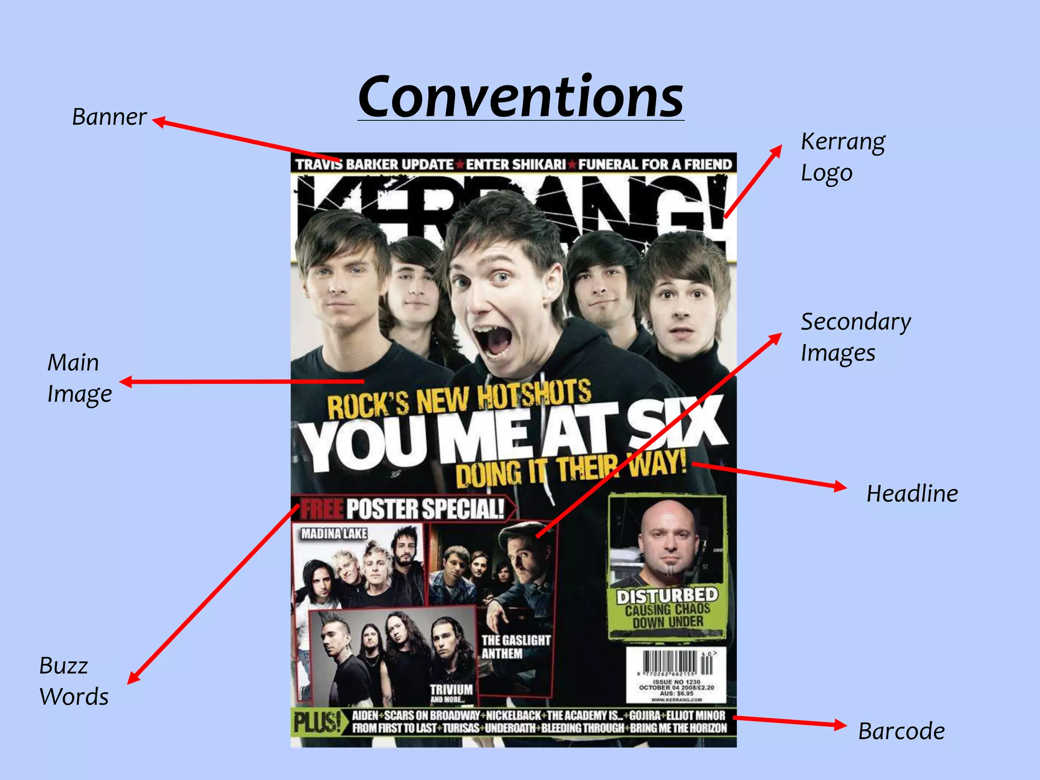 Banner

Main
Image

Conventions

Kerrang
Logo

Secondary
Images

Headline

Buzz
Words
Barcode

 