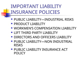 Lift Liability Insurance LIABILITY INSURANCE certification guide.ppt