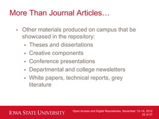 Open Access and Digital Repositories | PDF