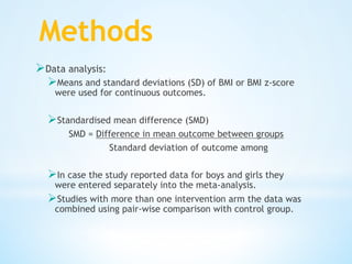 Effectiveness Of Sedentary Behaviour Interventions On Bmi Reduction I