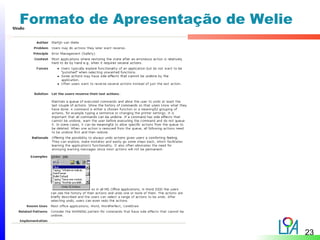 Formato de Apresentação de Welie




                                   23
 