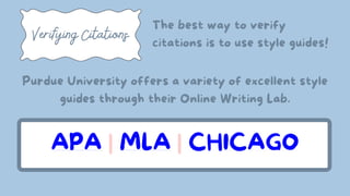 Tutorial Assignment - Citation Basics | PPTX