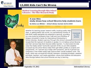 21




September 15, 2012   Information Literacy
 