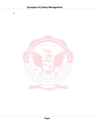 Synopsis of Library Management
System
Page -
17

 