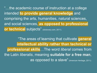 The Value of a Liberal Arts Education | PDF