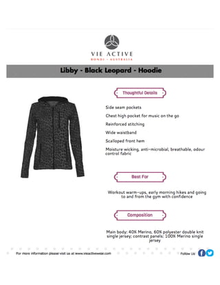 Libby black leopard hoodie