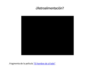 ¿Retroalimentación?




.Fragmento de la película “El hombre de al lado”
 