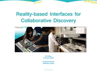 Reality-based Interfaces for
Collaborative Discovery
Liberact 2013
 