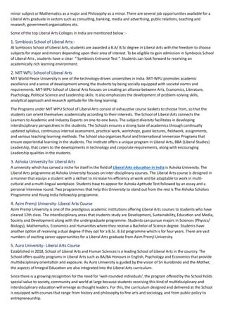 Liberal Arts Education in India: Detailed Guide | PDF