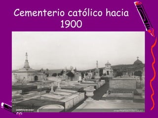 Cementerio católico hacia 
1900 
 