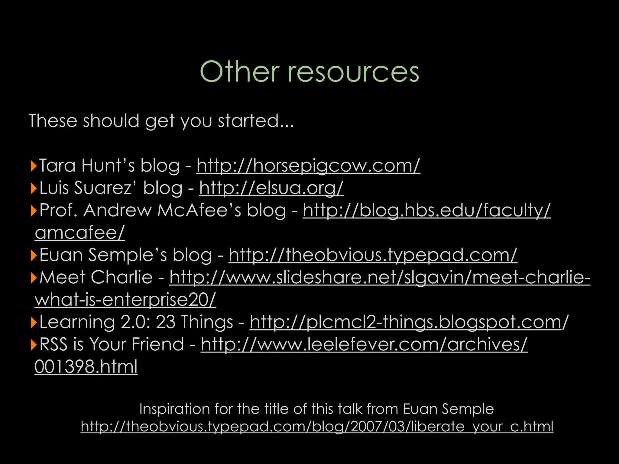 Liberate your control freaks