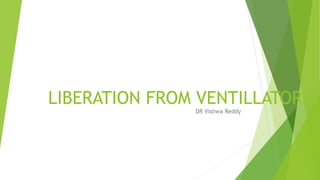 LIBERATION FROM VENTILLATOR
DR Vishwa Reddy
 