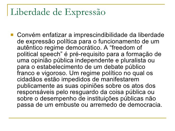 Texto Dissertativo Argumentativo Sobre Liberdade De Expressao
