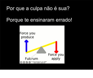 Por que a culpa não é sua?

Porque te ensinaram errado!




                              67
 