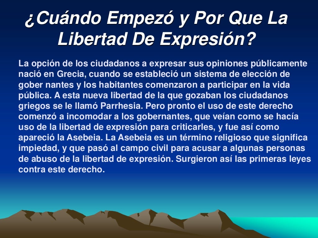 Libertad de expresion Libertad de expresion