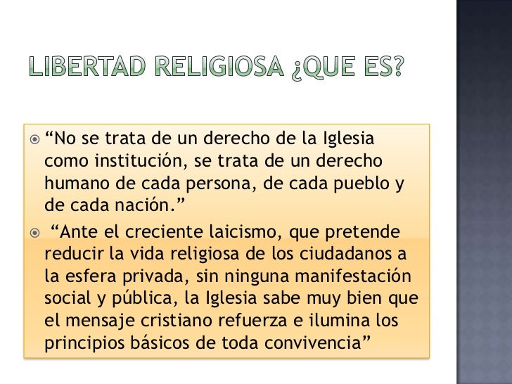 Libertad religiosa en méxico