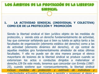 LA PROTECCIÓN DE LA LIBERTAD SINDICAL