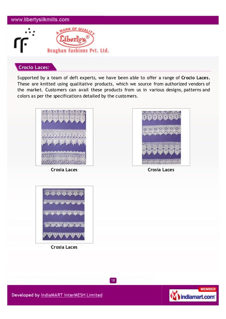 Reaghan Fashions Pvt. Ltd., Surat, Fabrics