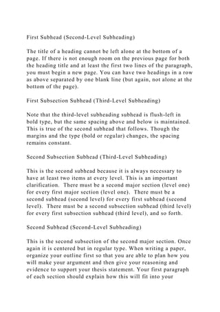 Second Order Subheading LIBERTY UNIVERSITY SCHOOL OF DIVINITYA Sample Pa.docx